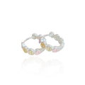 Sweet Cool Copper Hoop Earrings With Enamel Star Smiley Heart Design For Women view 5