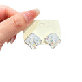 Sparkling Irregular Artificial Crystal Diamond Stud Earrings For Women Exotic Luxury Style view 5