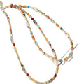 Colorful Beaded Natural Stone Pendant Necklace For Women, Light Luxury Geometric Round Choker view 5