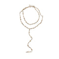 Light Luxury Copper Heart Rhinestone Y Lariat Tassel Sweater Necklace for Women view 5