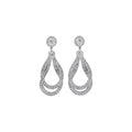 Light Luxury Copper Teardrop Zircon Wrap Stud Earrings With Silver Pins For Women view 5