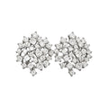 Light Luxury Copper Round Zircon Stud Earrings With Silver Pins For Women – Silver view 5