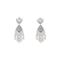 Light Luxury Sparkling Zircon Heart Faux Pearl Drop Earrings For Elegant Women view 5