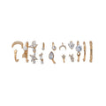 Light Luxury Alloy Jewelry Set With Rhinestone Heart Star Moon Teardrop Geometric Rings view 5