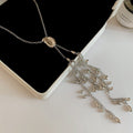 Elegant Metal Waterdrop Tassel Necklace Minimalist Geometric Clavicle Choker view 4