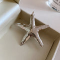 Statement Multi Layer Alloy Starfish Pendant Necklace And Brooch Jewelry Set For Women view 4