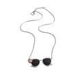 Cute Quirky Bear Glasses Faux Pearl Necklace, Y2K Sweet Cool Geometric Animal Collarbone Chain view 5