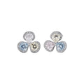 Light Luxury Floral Crystal Zircon Stud Earrings With Silver Posts For Fresh Summer OL Style view 5