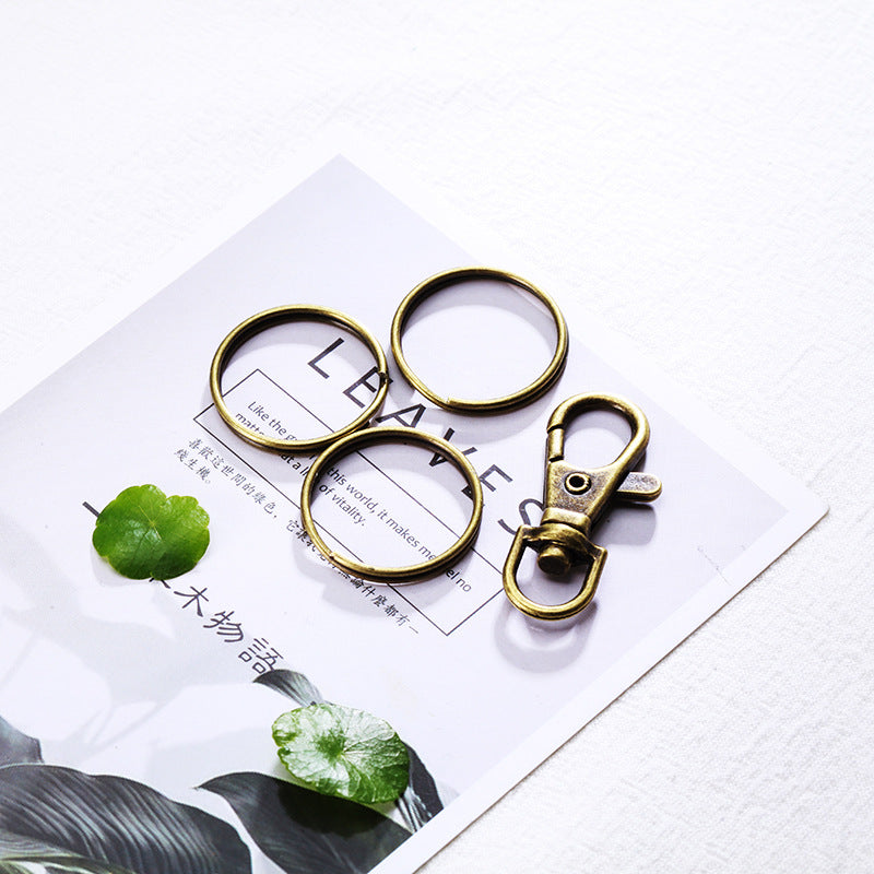 Vintage Bronze 10-Ring Key Holder Keychain