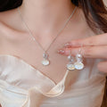 2026 New Minimalist Resin Oval Gourd Ear Hook Earrings Necklace Jewelry Set For Women view 1