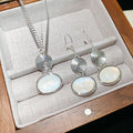 2026 New Minimalist Resin Oval Gourd Ear Hook Earrings Necklace Jewelry Set For Women view 4
