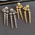 Vintage Alloy Round Ball Tassel Drop Earrings Geometric Playful Statement Jewelry For Women view 4