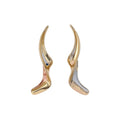 Alloy Geometric Twisted Stud Earrings With Silver Pins Minimalist Modern Metal Design view 5