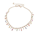 Summer Dopamine Rhinestone Acrylic Rectangle Copper Necklace Waist Chain For Women view 5