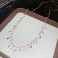 Summer Dopamine Rhinestone Acrylic Rectangle Copper Necklace Waist Chain For Women view 4
