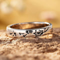 Simple Dandelion Hyacinth Ring For Women, Distressed Minimal Commuter Fresh Style Fashion Jewelry view 3