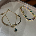 Zircon Teardrop Double Layer Square Bangle For Women Light Luxury Fashion Jewelry view 2