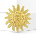 Alloy Matte Gold Sun Brooch For Suit And Coat Accessories view 2
