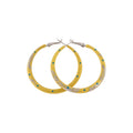 Minimalist Modern Iron Polka Dot Enamel Round Hoop Earrings With Silver Needle Posts view 5