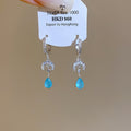Luxury Copper Zircon Moon Teardrop Ear Cuff Earrings Elegant Fashion Jewelry For Women view 2