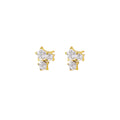 Gold Stainless Steel Butterfly Stud Earrings For Women, Tarnish Resistant Luxury Rhinestone Jewelry view 5