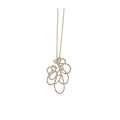 18K Gold Plated Copper Zircon Flower Hollow Pendant Necklace Light Luxury Clavicle Choker view 5