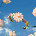 Sweet Resin Daisy Flower Hoop Clip-on Earrings For Girls No Piercing Floral Ear Cuff view 2