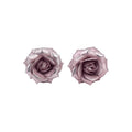Resin Floral Drop Earrings With Silver Needle Posts, Vintage Palace Pastoral Sweet Light Luxury Jewelry view 5
