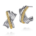 Vintage Line Geometric Cross Hoop Earrings, Casual Fashion Unisex Daily Jewelry For Men And Women view 2