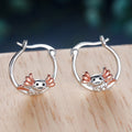 Cartoon Axolotl Ear Cuff Earrings, Oil Painted Small Salamander Casual Animal Jewelry view 2
