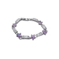 Light Luxury Copper Zircon Flower Clasp Bangle For Women Elegant Fashion Bracelet view 5