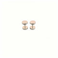 Minimalist Silver Round Alloy Dumbbell Studs Elegant Unisex Cool Titanium Steel Ear Bone Earrings view 5