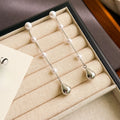 Elegant Luxury Pearl Beaded Waterdrop Alloy Chain Tassel Long Drop Dangle Statement Earrings view 3