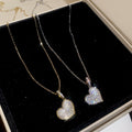 Korean Instagram Style Sparkling Zircon Heart Copper Necklace Light Luxury Collarbone Choker view 4