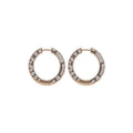 Luxury Zircon Two Tone Leopard Print Copper Huggie Earrings For Women view 5