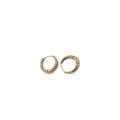 Minimalist Copper Round Textured Hoop Earrings, Geometric European Style Huggie Earrings view 5