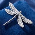 Alloy Rhinestone Dragonfly Brooch Pin For Women's Coats And Suits view 3