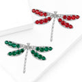 Alloy Rhinestone Dragonfly Brooch Pin For Women's Coats And Suits view 2