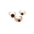 Vintage Maillard Style Resin Round Open Ring For Women Light Luxury Index Finger Jewelry view 5