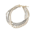 French Vintage Faux Pearl Beaded Earrings Necklace Bracelet Jewelry Set Old Money Geometric Style view 5