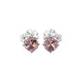 Light Luxury Alloy Zircon Flower Stud Earrings With Enamel Oil Drip Sweet Forest Style view 5