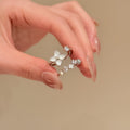 Light Luxury Mother Of Pearl Flower Ring For Women view 2