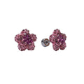 Elegant Pink Rhinestone Crystal Flower Studs Sweet Korean Light Luxury Commuter Fashion Earrings view 5