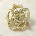 Alloy Camellia Flower Brooch Pin For Elegant Womens Apparel view 4