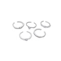 Sparkling Rhinestone Pearl Open Ring For Women view 5
