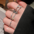 Sparkling Rhinestone Pearl Open Ring For Women view 3