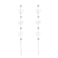 Butterfly Crystal Look Extra Long Threader Earrings in Two Colors view 5
