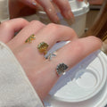 Summer Resort Style Copper Starfish Open Ring Unique Adjustable Index Finger Jewelry view 4