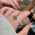 Summer Resort Style Copper Starfish Open Ring Unique Adjustable Index Finger Jewelry view 2