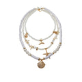 2026 Bohemian Starfish Faux Pearl Necklace Light Luxury Geometric Vacation Choker view 5